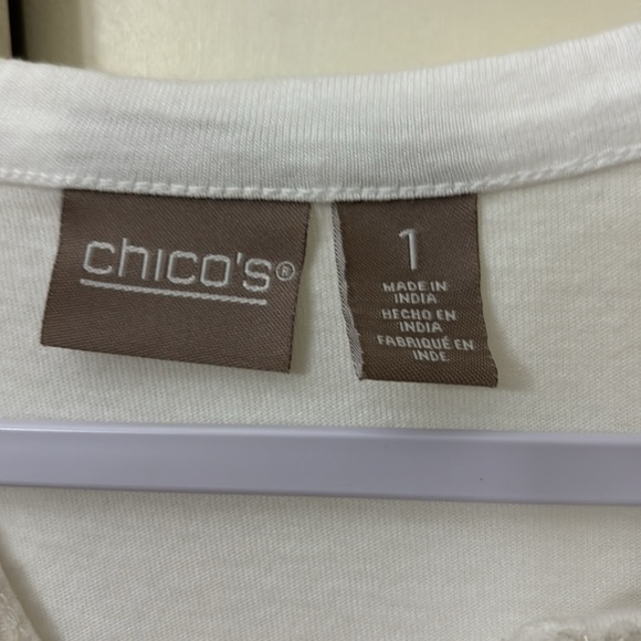 CHICO’S Sequin Henley Tee - Picture 3 of 5